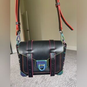 Michael Kors Manhattan Medium Leather Satchel - Black